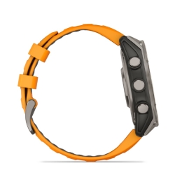 Reloj inteligente Garmin fēnix 8 de 47 mm, Amoled y correa naranja, 010-02904-11.