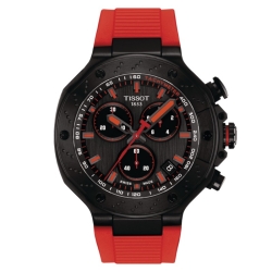 Reloj Tissot T-Race Chronograph cuarzo negro y rojo, T1414173706101.