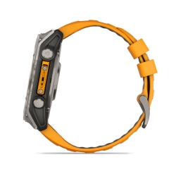 Reloj Garmin fēnix® 8 51 mm, Amoled zafiro y correa naranja, 010-02905-11.