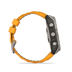 Reloj Garmin fēnix® 8 51 mm, Amoled zafiro y correa naranja, 010-02905-11.