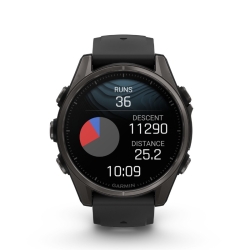 Reloj Garmin fēnix® 8 43 mm, Amoled zafiro, titanio DLC en negro, 010-02903-21.