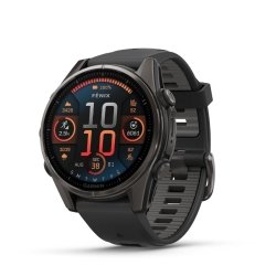 Reloj Garmin fēnix® 8 43 mm, Amoled zafiro, titanio DLC en negro, 010-02903-21.