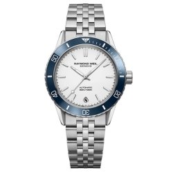 Reloj Raymond Weil Freelancer Diver acero y bisel azul 2755-ST3-30001.