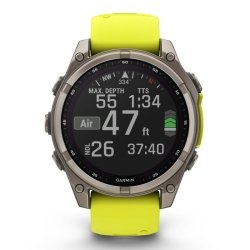 Reloj Garmin fēnix® 8 47 mm, solar, zafiro y correa amarilla, 010-02906-21.