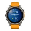Reloj inteligente Garmin fēnix 8 de 47 mm, Amoled y correa naranja, 010-02904-11.