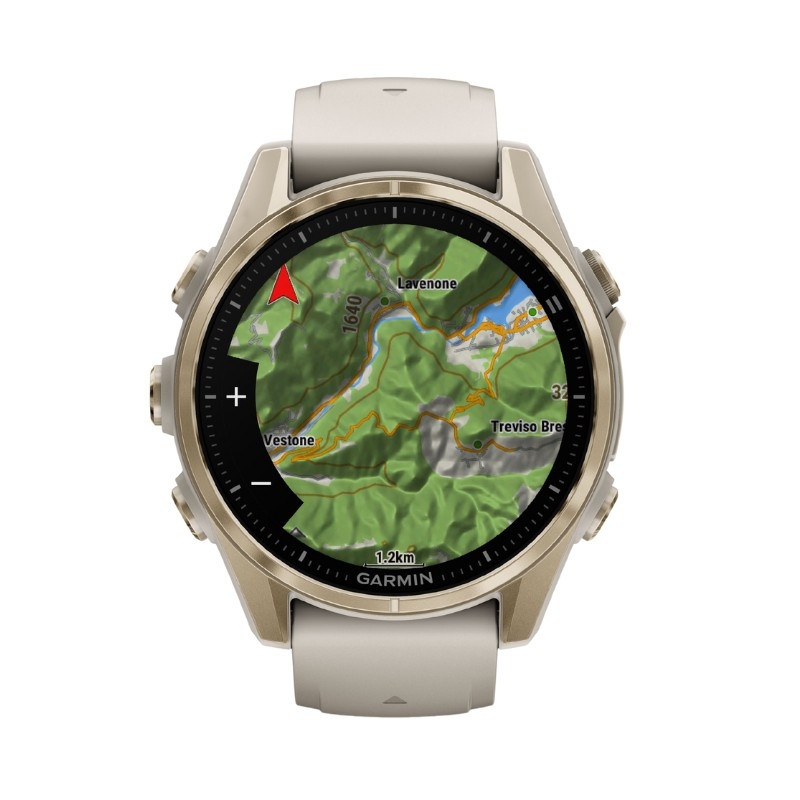 Reloj Garmin fēnix® 8 43 mm, Amoled zafiro caja dorada , 010-02903-11.