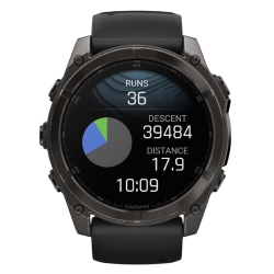 Reloj Garmin fēnix® 8 51 mm, Amoled zafiro y correa negra, 010-02905-21.