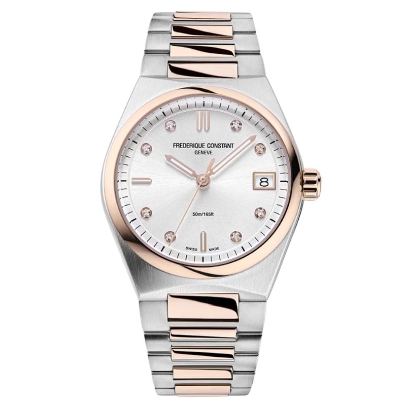 Reloj Frederique Constant Highlife Lady bicolor y diamantes, FC-240VD2NH2B.