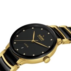 Reloj Centrix Automatic Diamonds negro y dorado, R30008742.