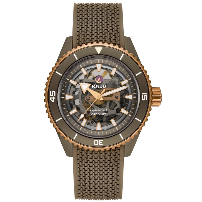 Reloj Rado Captain Cook High-Tech Ceramic Skeleton oliva, R32150168.