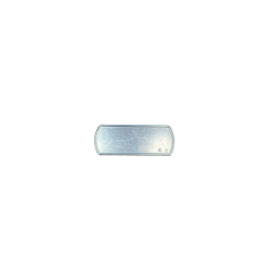 Chapa rectangular de plata para grabación.