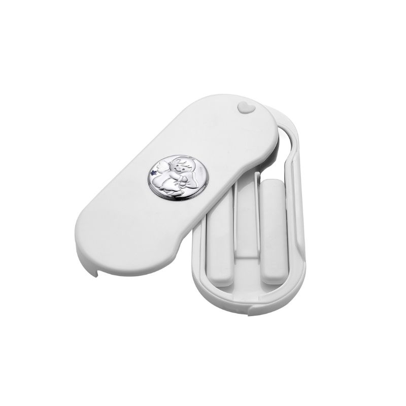 Set de cubiertos para viaje en estuche blanco Pedro Durán, 07500391.