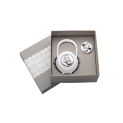 Set de pinza y portachupete Patucos de Pedro Durán 07500509.
