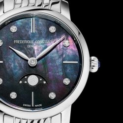 Reloj Frederique Constance Slimline Moonphase, FC-206MPBD1S6B.