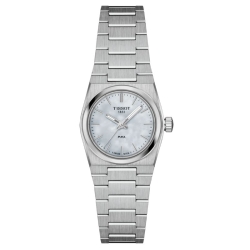 Reloj Tissot PRX 25 mm en cuarzo con esfera nácar, T1370101111100.