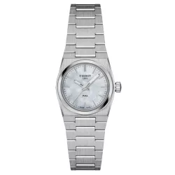 Reloj Tissot PRX 25 mm en cuarzo con esfera nácar, T1370101111100.