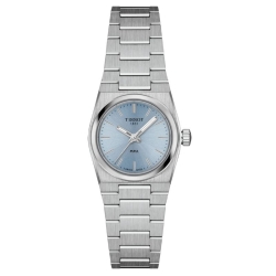 Reloj Tissot PRX 25 mm en cuarzo y esfera celeste, T1370101135100.
