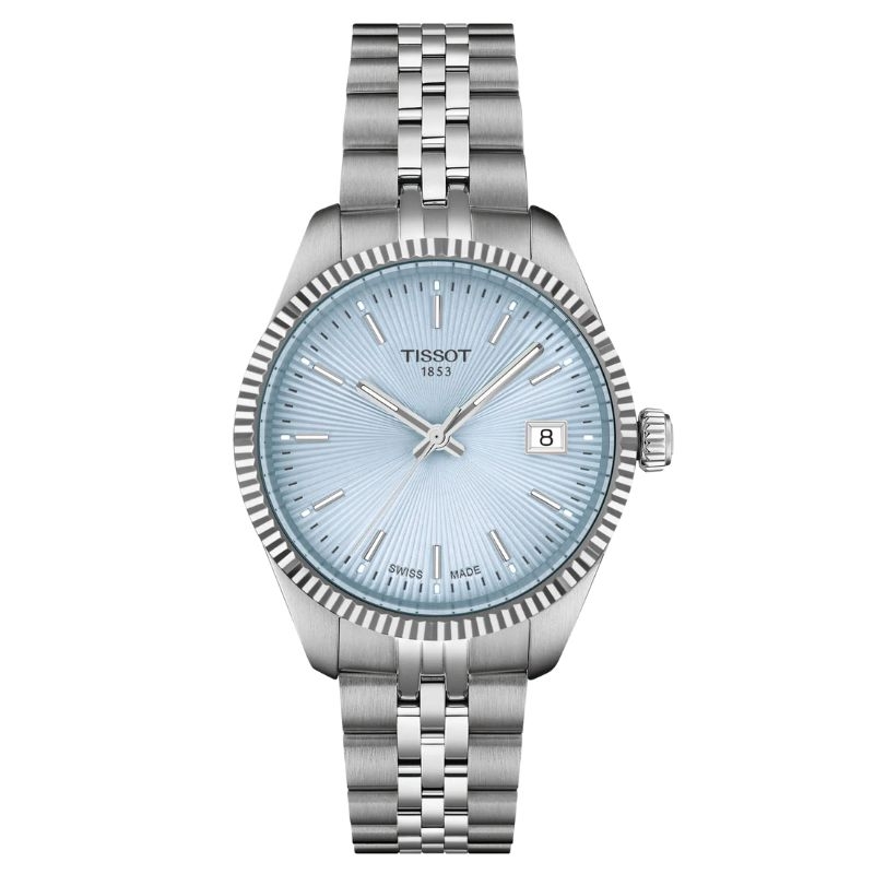 Reloj Tissot Ballade 34 mm cuarzo y esfera azul claro, T1562101135100.