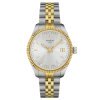Reloj Tissot Ballade 34 mm bicolor y esfera plateada, T1562102203100.