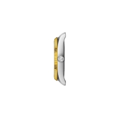 Reloj Tissot Ballade 34 mm bicolor y esfera plateada, T1562102203100.