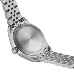 Reloj Tissot Ballade 34 mm bicolor y esfera plateada, T1562102203100.