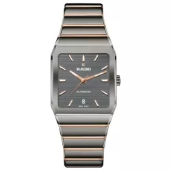 Reloj Rado Anatom Automatic cerámica gris y detalles rosé, R10203102.