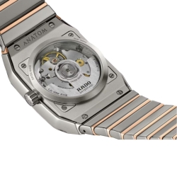 Reloj Rado Anatom Automatic cerámica gris y detalles rosé, R10203102.