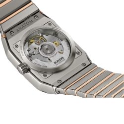 Reloj Rado Anatom Automatic cerámica gris y detalles rosé, R10203102.