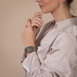Reloj Rado Anatom Automatic cerámica gris y detalles rosé, R10203102.