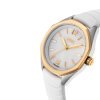 Reloj TOUS Now Lady bicolor, nácar y correa caucho blanca, 3000141100.