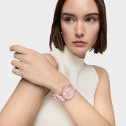 Reloj Tous Now Lady bicolor, nácar y correa caucho rosa, 3000141600.