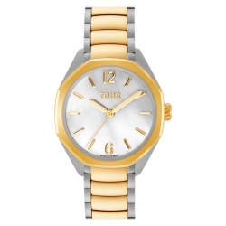 Reloj Tous Now Lady bicolor dorado y esfera de nácar, 3000141400.