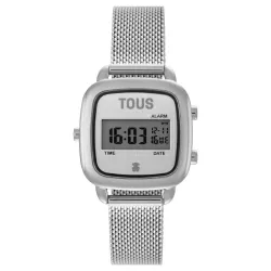 Reloj Tous D-Logo Mini digital en acero y malla milanesa, 3000139600.