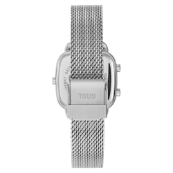 Reloj Tous D-Logo Mini digital en acero y malla milanesa, 3000139600.