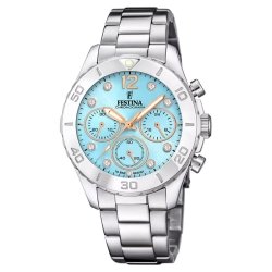Reloj Festina Boyfriend de mujer cronógrafo y esfera celeste, F20603/4.