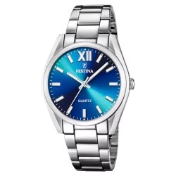 Reloj Festina Boyfriend unisex en acero y esfera azul, F20622/1.