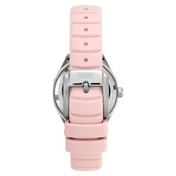 Reloj Tous Now de mujer  con correa de caucho rosa, 3000142900.