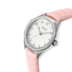 Reloj Tous Now de mujer  con correa de caucho rosa, 3000142900.