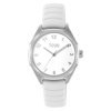 Reloj Tous Now de chicas en acero y correa caucho blanca, 3000142800.