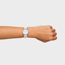 Reloj Tous Now de chicas en acero y correa caucho blanca, 3000142800.