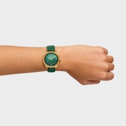 Reloj Tous Now dorado, esfera nácar verde y correa caucho, 3000141200.