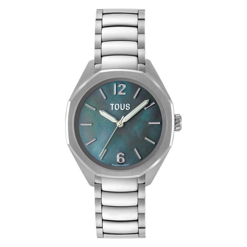 Reloj Tous Now de mujer en acero y esfera nácar gris, 3000141500.