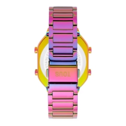 Reloj Tous D-Bear digital en acero acabado iridiscente, 3000137900.
