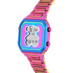 Reloj Tous D-Bear digital en acero acabado iridiscente, 3000137900.