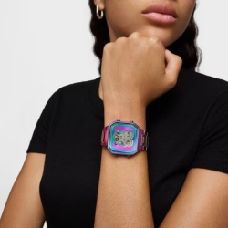 Reloj Tous D-Bear digital en acero acabado iridiscente, 3000137900.