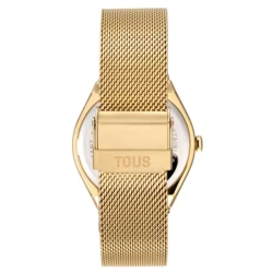 Reloj Tous Karat Round Mesh en acero dorado IP y malla, 3000139800.