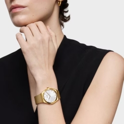 Reloj Tous Karat Round Mesh en acero dorado IP y malla, 3000139800.