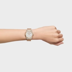 Reloj Tous Karat Round Mesh de mujer bicolor rosé y malla, 3000139900.