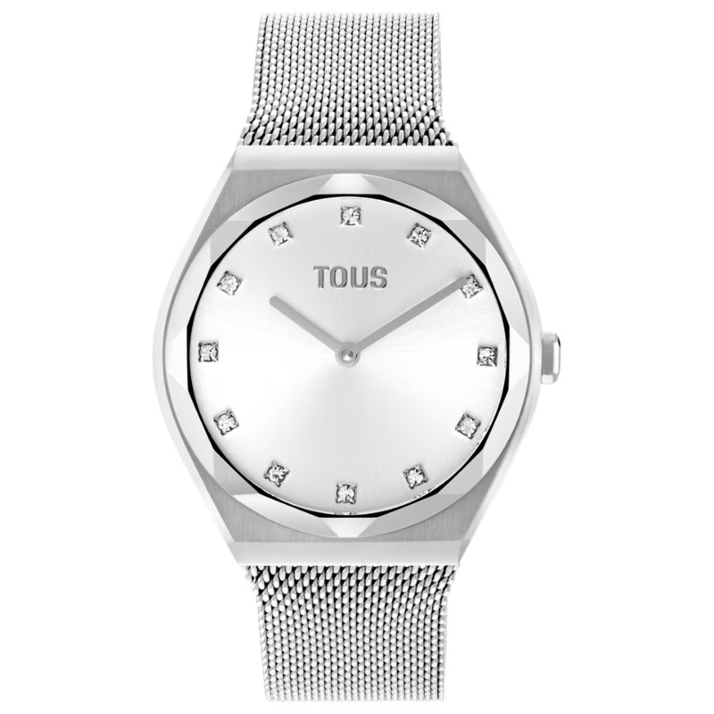 Reloj Tous Karat Round Mesh de mujer en acero con malla, 3000141800.