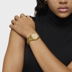 Reloj Tous Karat de mujer en acero dorado y caja romboidal, 3000136500.